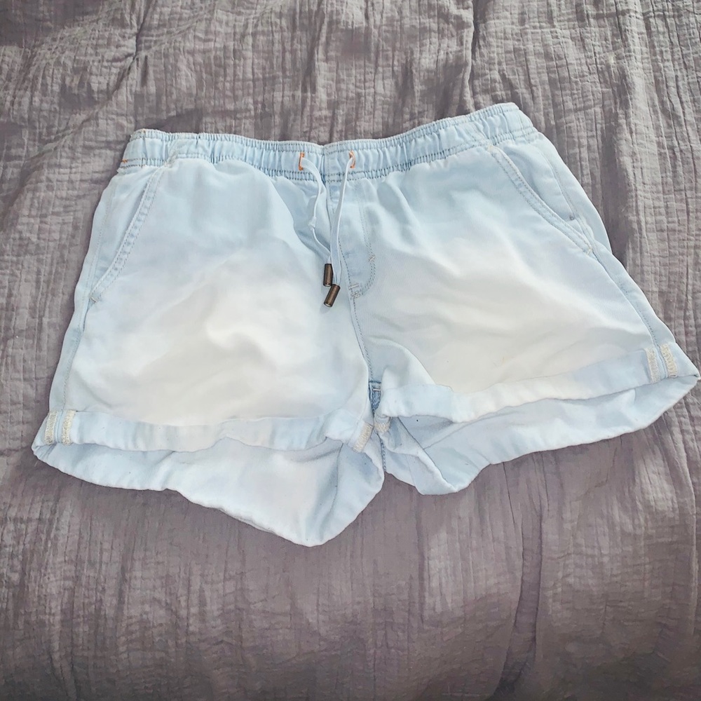 Light washed denim shorts